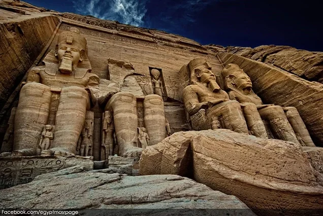Templo de Abu Simbel a partir do Cairo