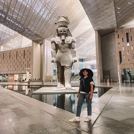 Grande Museu Egípcio de Luxor de Avião