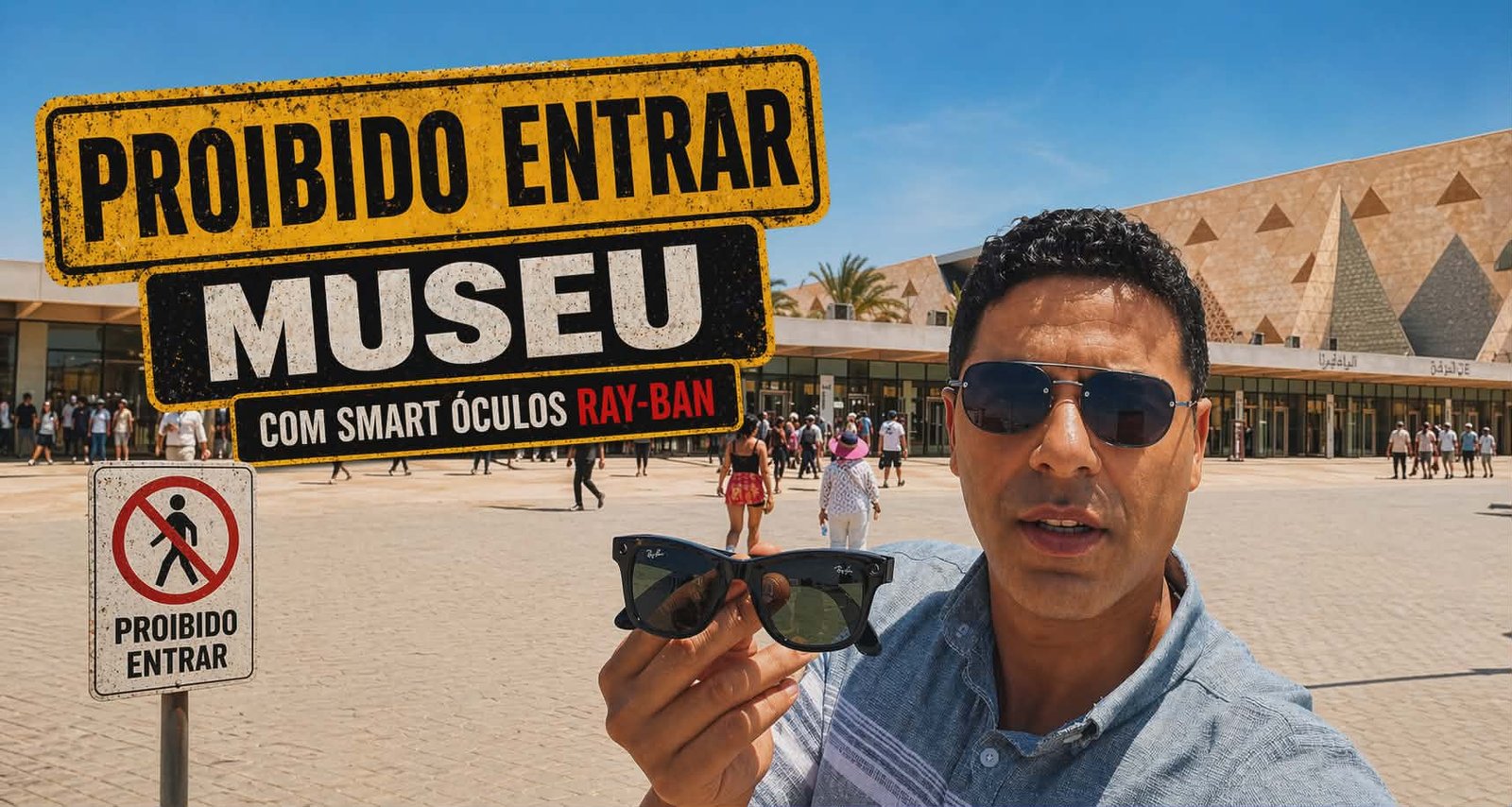 Proibido o uso de óculos Ray-Ban no Egito nas piramides